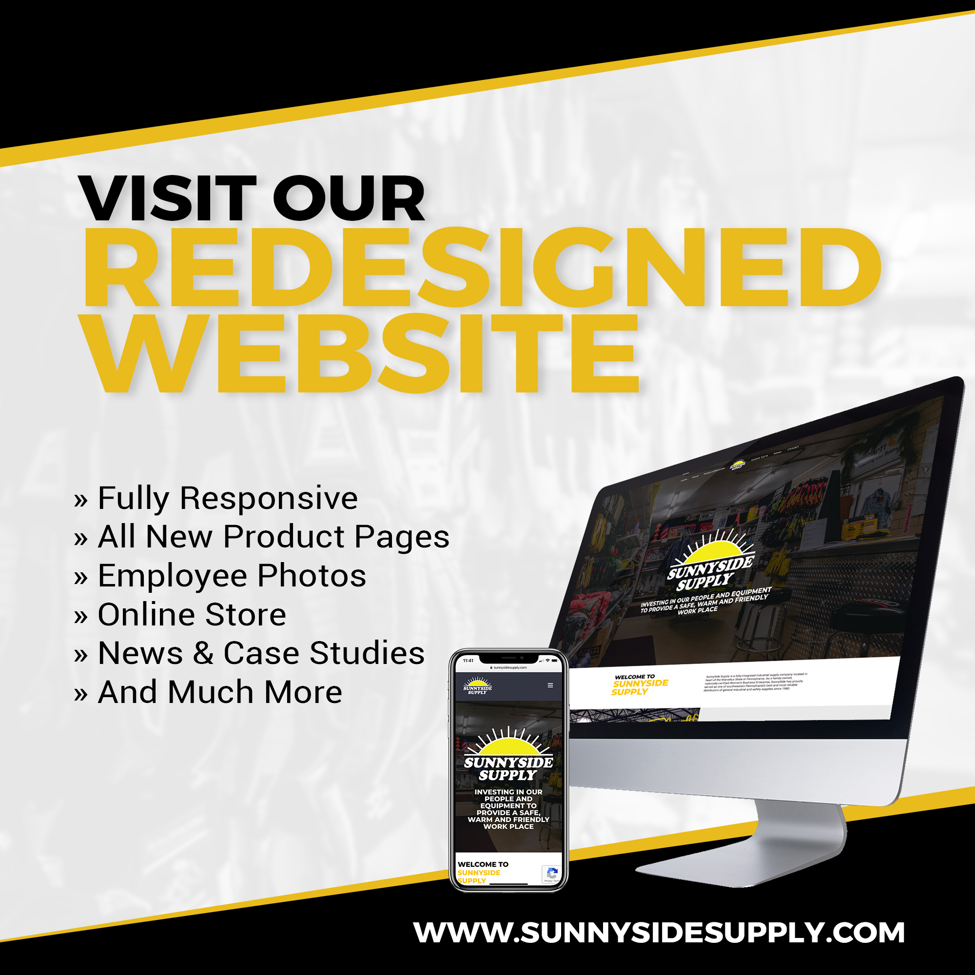 computer with new ssunnyside supply website